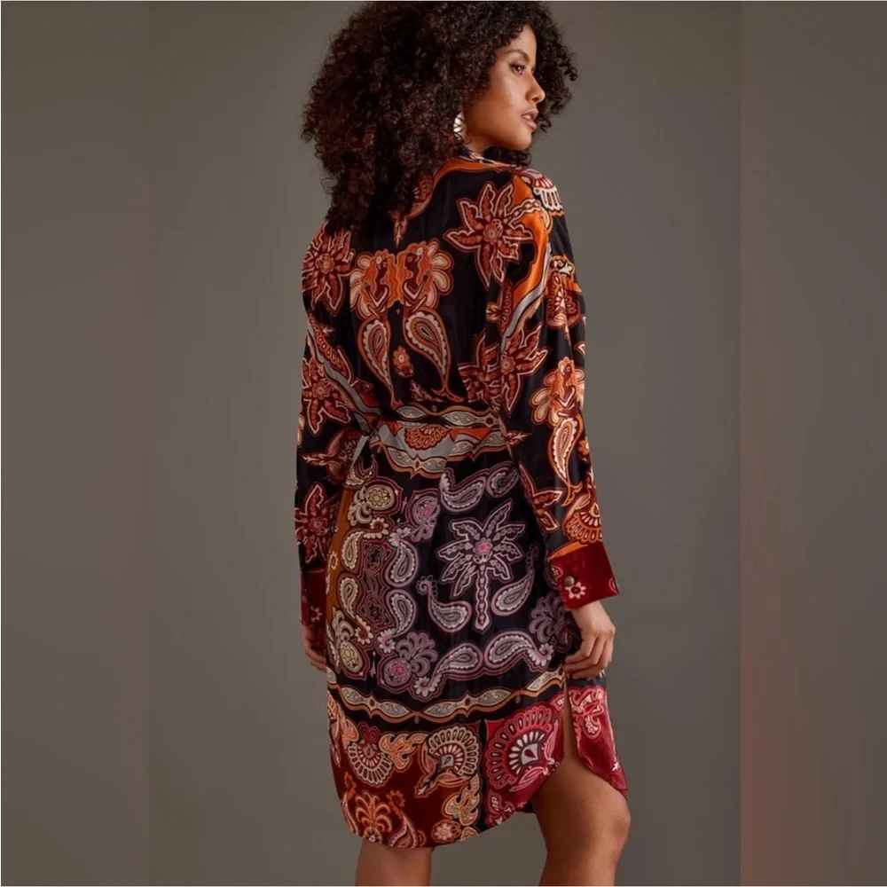 Farm Rio Printed Mini Shirt Dress